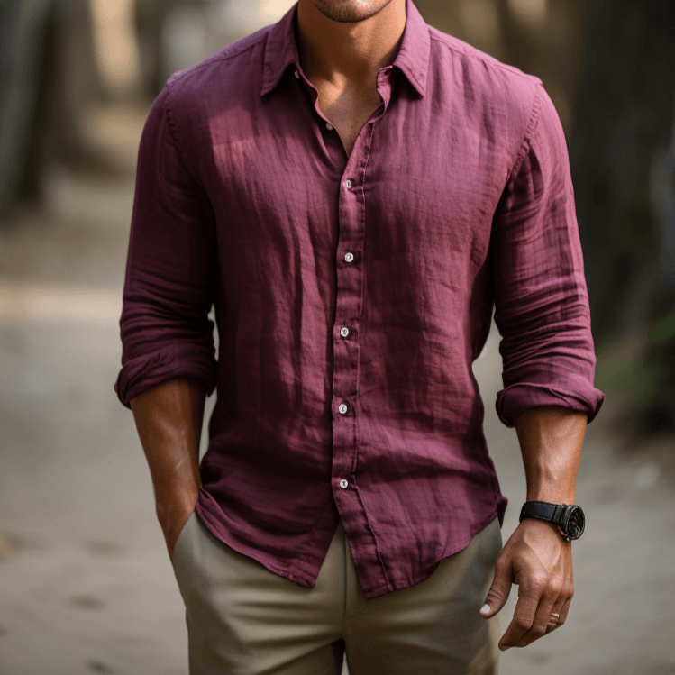 EMBER Pure Linen Shirt - OrganoLinen