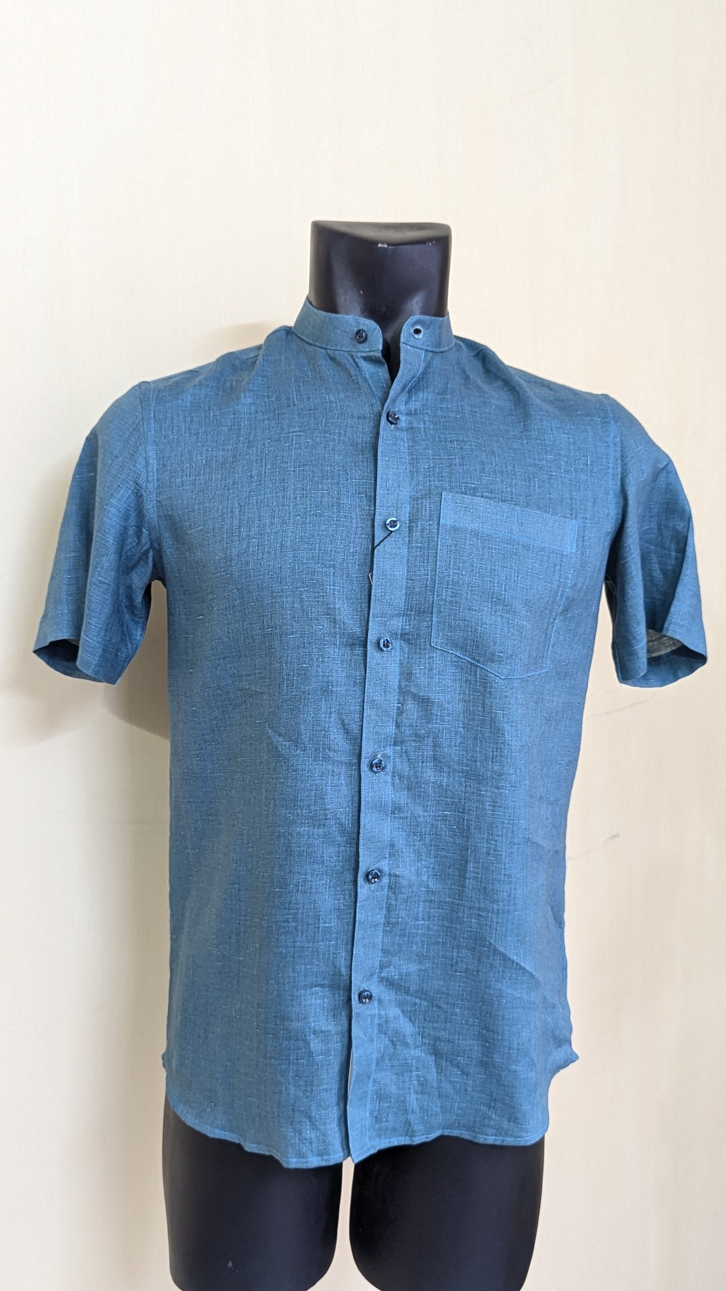 Small size pure linen shirt, 100% Linen Half Sleeve