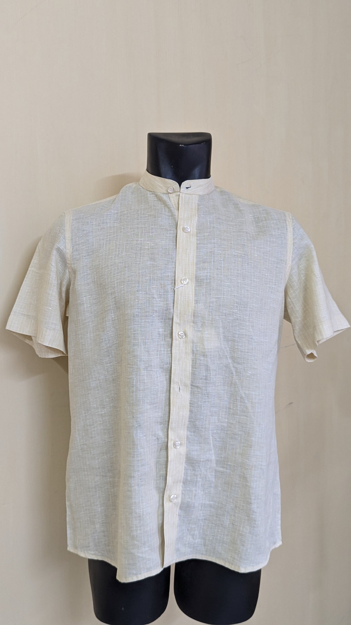 Small size pure linen shirt, 100% Linen Half Sleeve