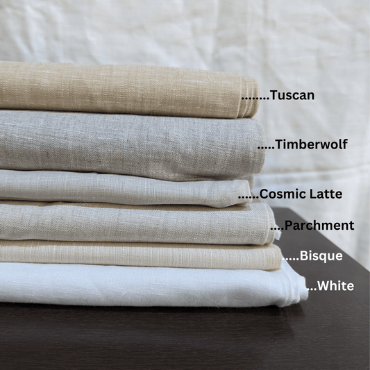 Earth & Beige color Shirting Pure Linen Fabrics