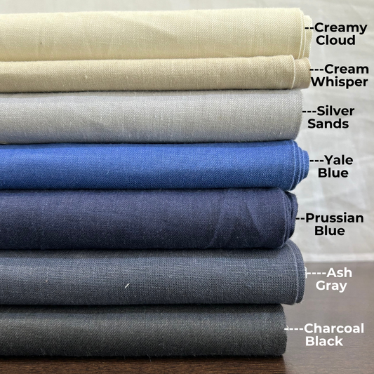 Linen Trouser Fabric MOTER in plain pattern 180-210 GSM