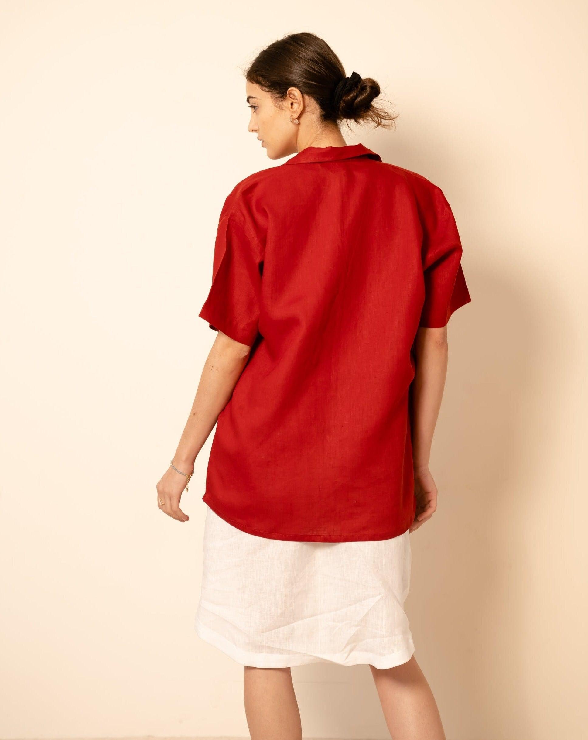 MERRY Linen Shirt For Women - OrganoLinen