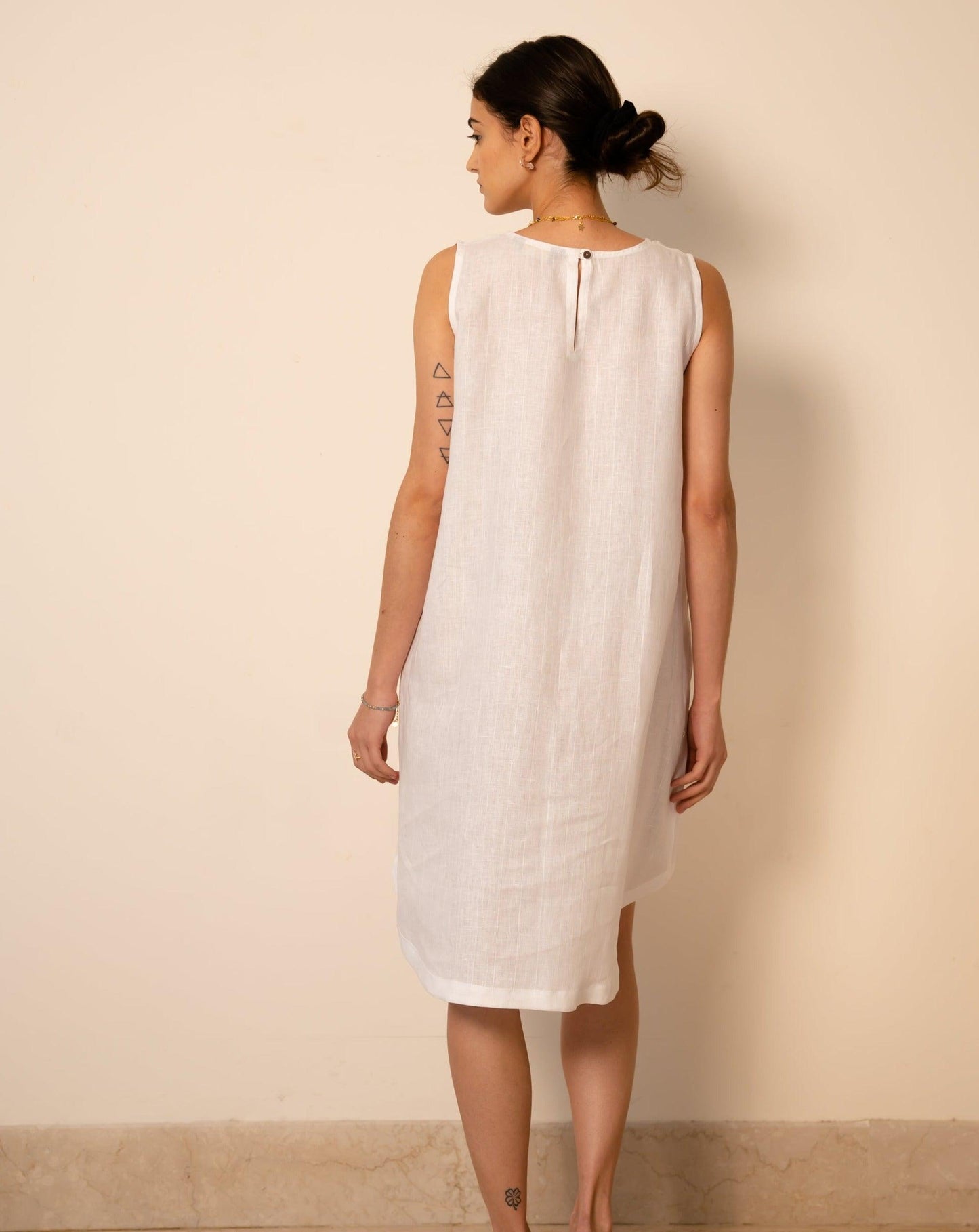 AANYA Sleeveless Linen Dress - OrganoLinen